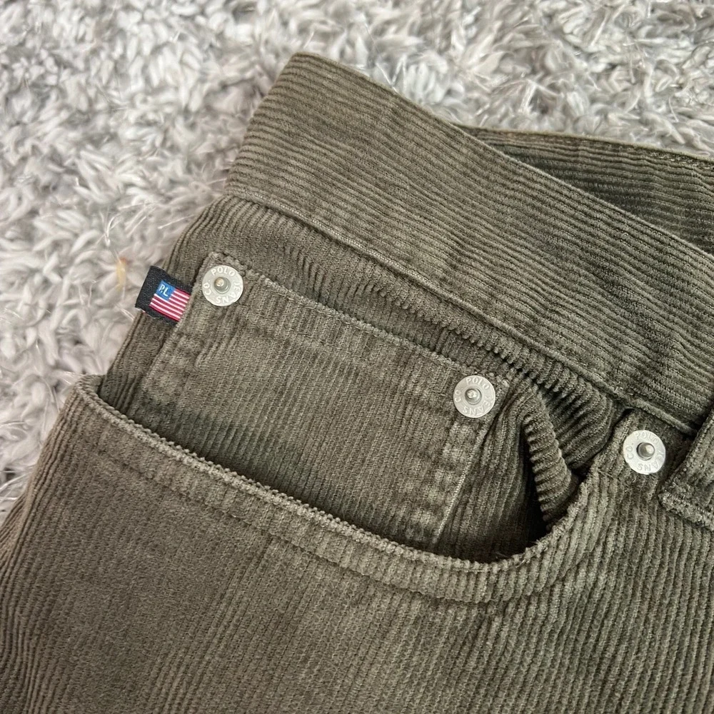 Ralph Lauren Polo Jeans Company Womens 4 Corduroy Pants Green Straight Vintage - Picture 4 of 9